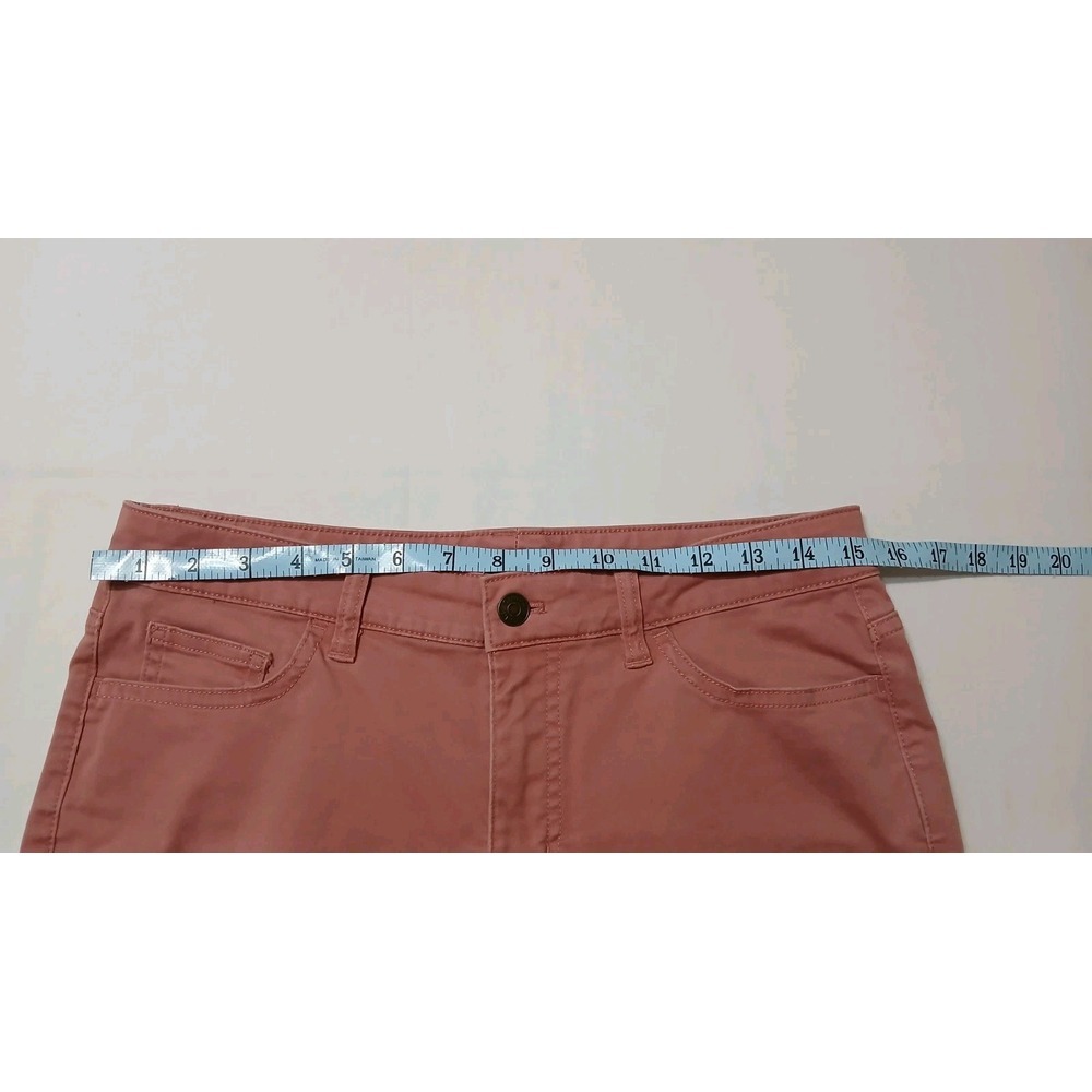 Chaps Women's Rose Pink Mid-rise Super Stretch Slim Fit Chino Pants Size 8 - Picture 7 of 9